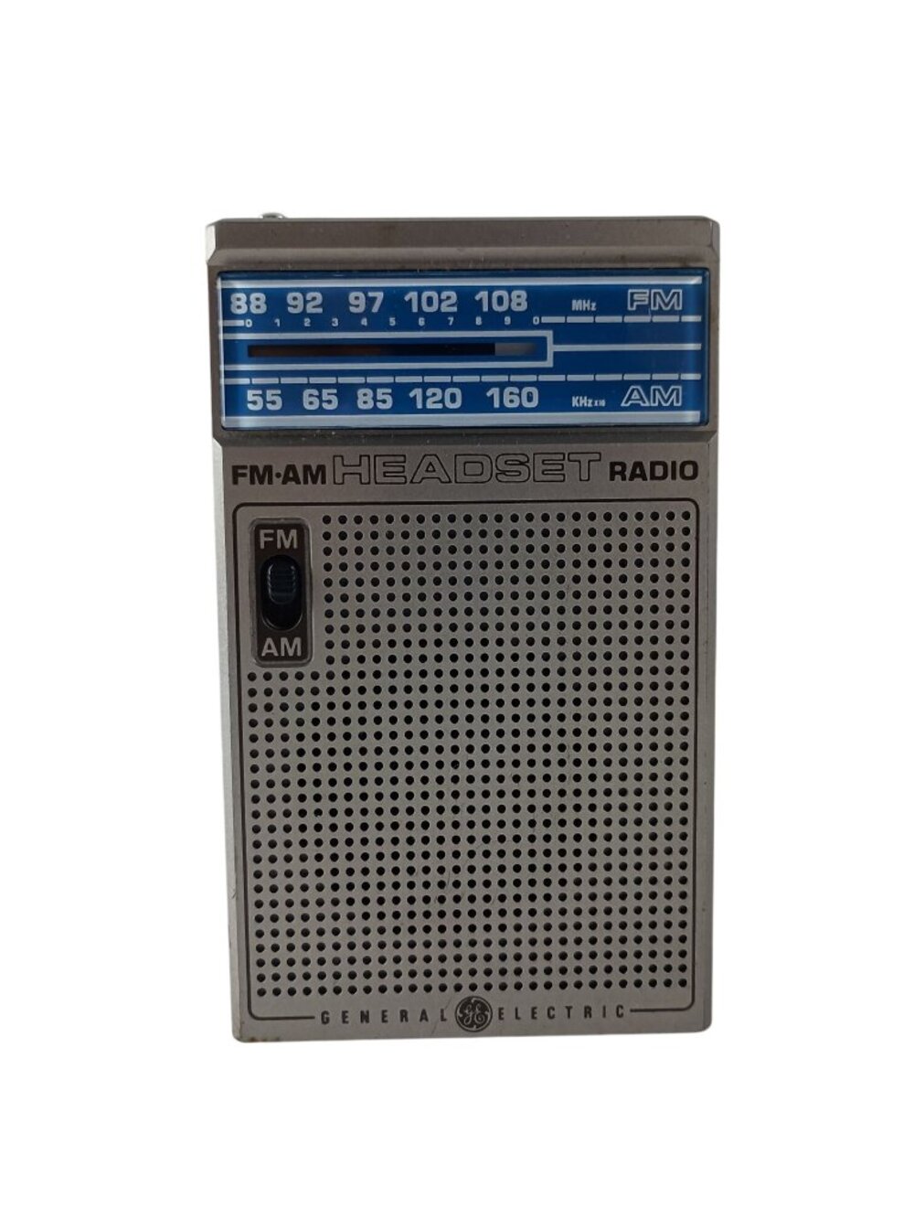 General Electric FM-AM Headset Radio Model 7-1150A Works Vintage